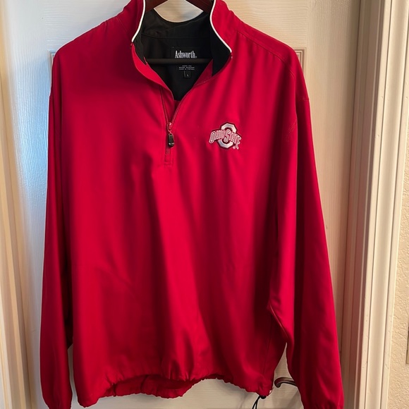 EUC Ohio State Buckeyes Windbreaker Quarter Zip Jacket - Picture 1 of 6